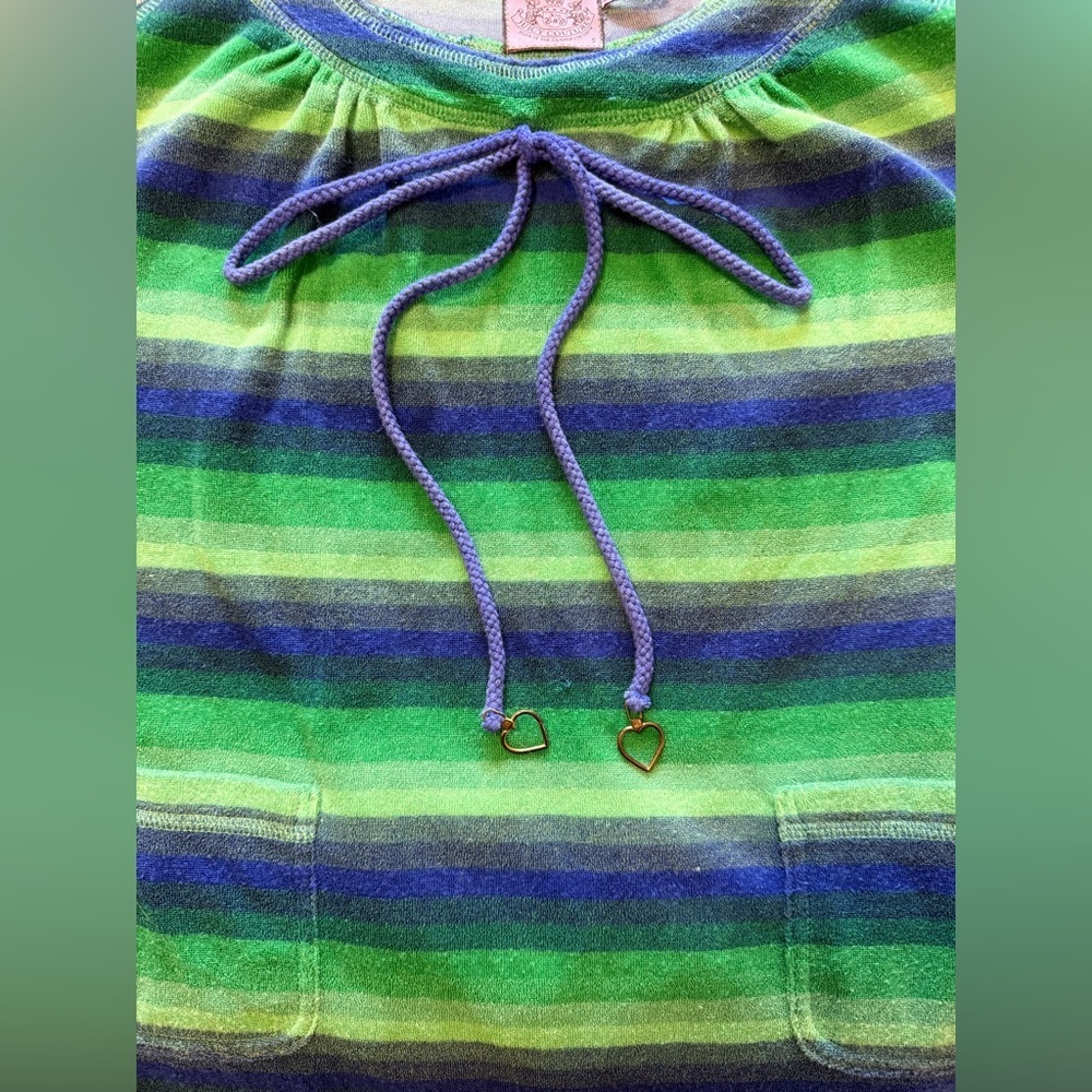 Juicy Couture Y2K Terry Cloth Swimsuit Coverup Whimsigoth Preppy Size Small - Picture 9 of 11